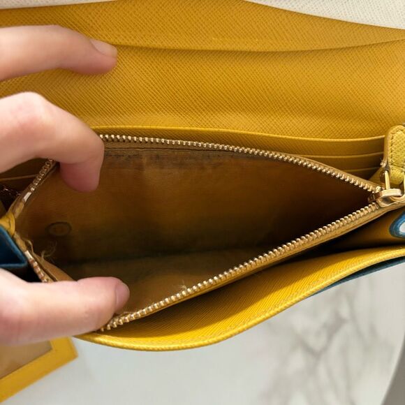 Prada Milano 2in1 Blue Long Wallet with Authenticity Card and Box - Picture 9 of 15
